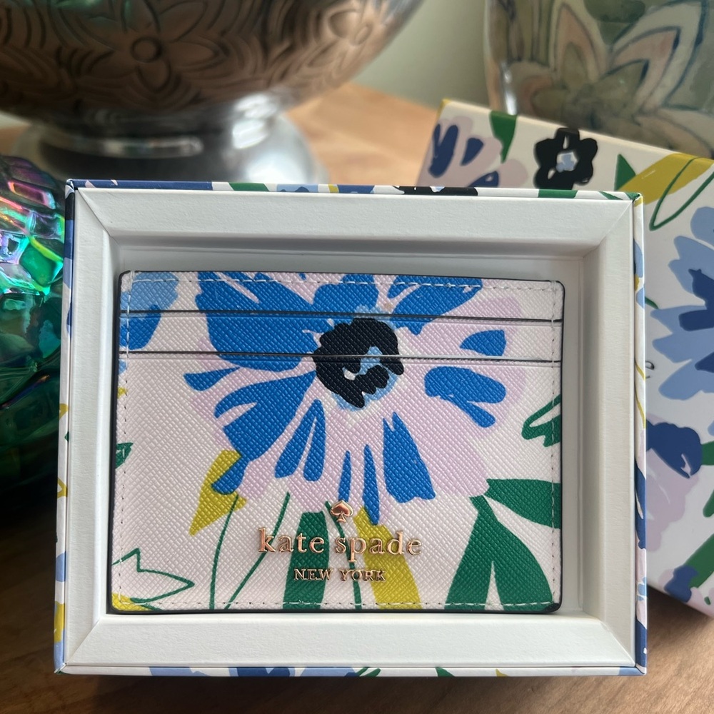 Kate Spade Madison Festival Floral Print Card Holder New in Box - Picture 6 of 8